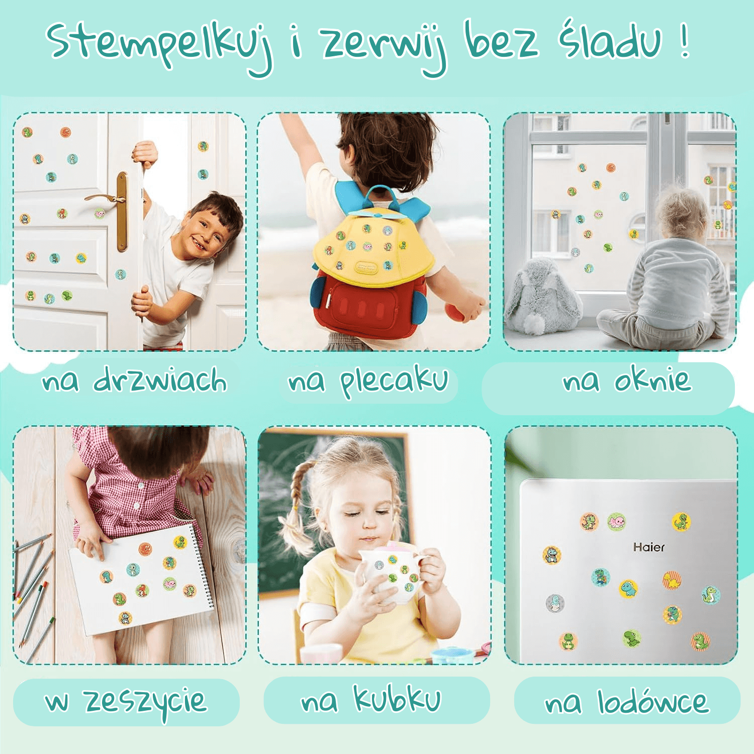 Stempuś z naklejkami - przybij pieczątkę gdzie chcesz