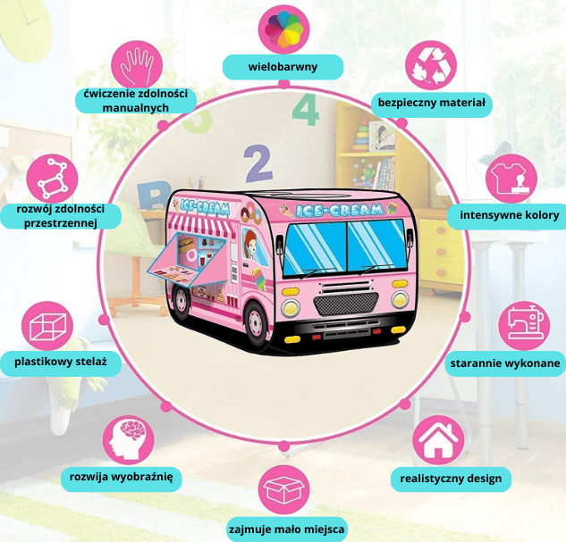 Lodziarnia Foodtruck - Namiot do nauki poprzez zabawę