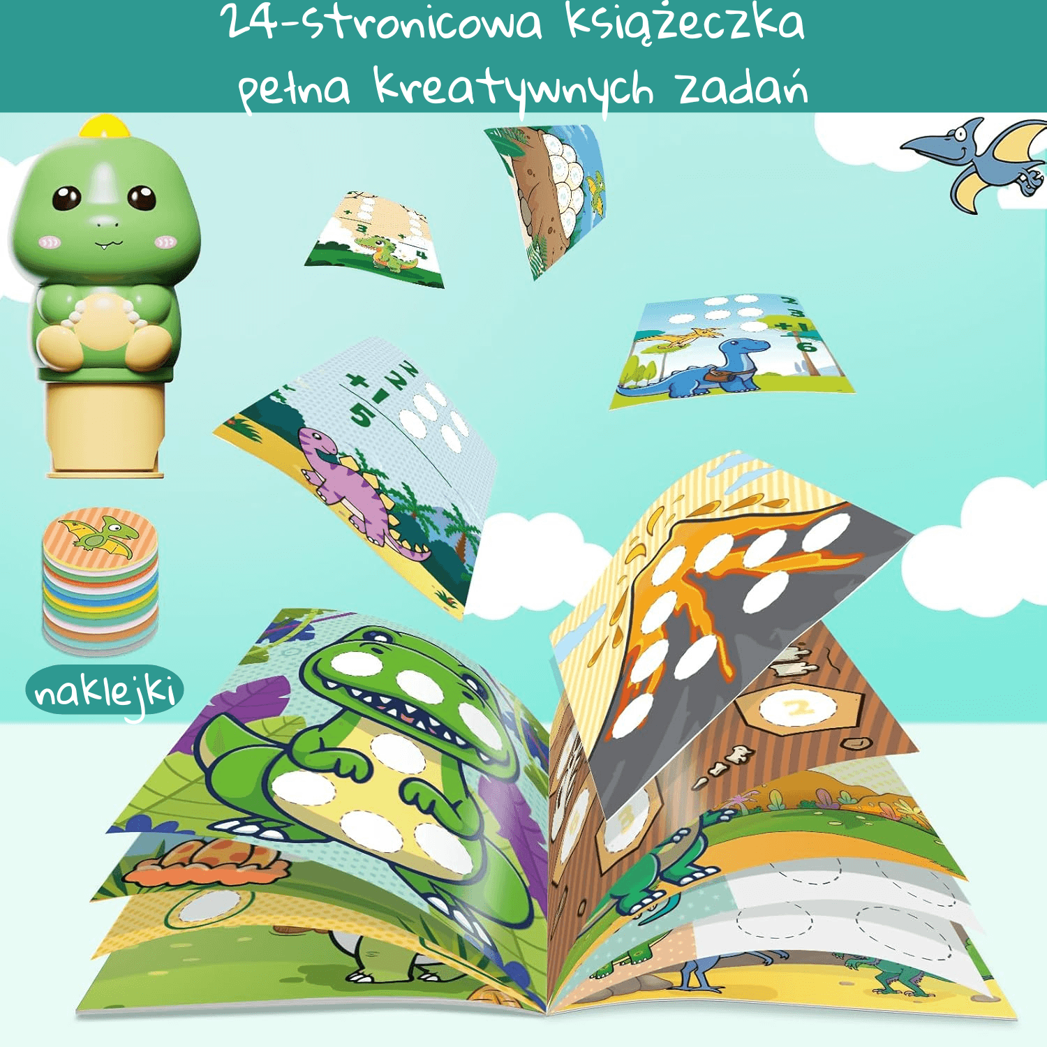 Stempuś z naklejkami - przybij pieczątkę gdzie chcesz